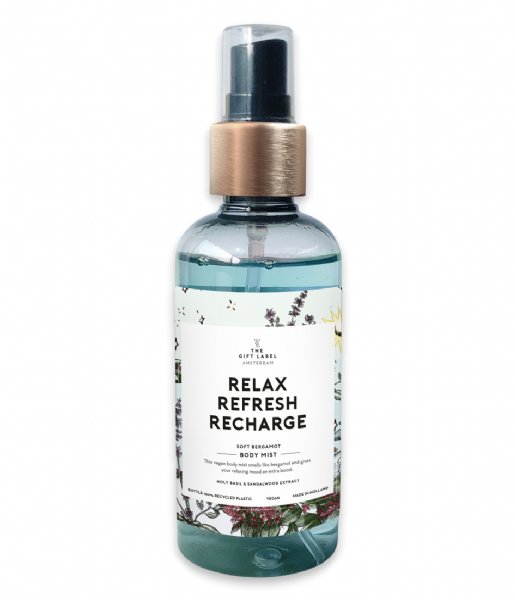 The Gift Label  Body mist Relax refresh recharge Soft Bergamot